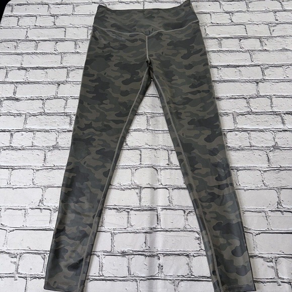 Electric Yoga Pants - Electric Yoga Women's Metallic Army High Rise Leggings Size Large